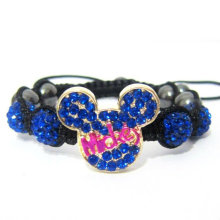 Weihnachtsgeschenk Förderung Mickey Shamballa Armband gemischte Farbe Disco-Ball-Lehm-Korn-Art- und Weiseschmucksache-Mischfarbengroßverkauf CZ22